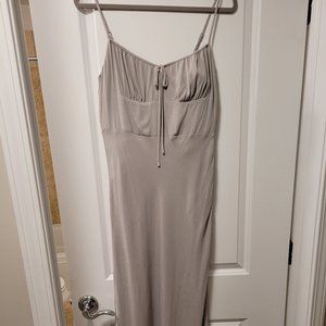 Aritzia Midi Dress in Light Gray